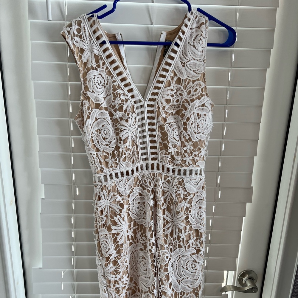 White bridal shower dress